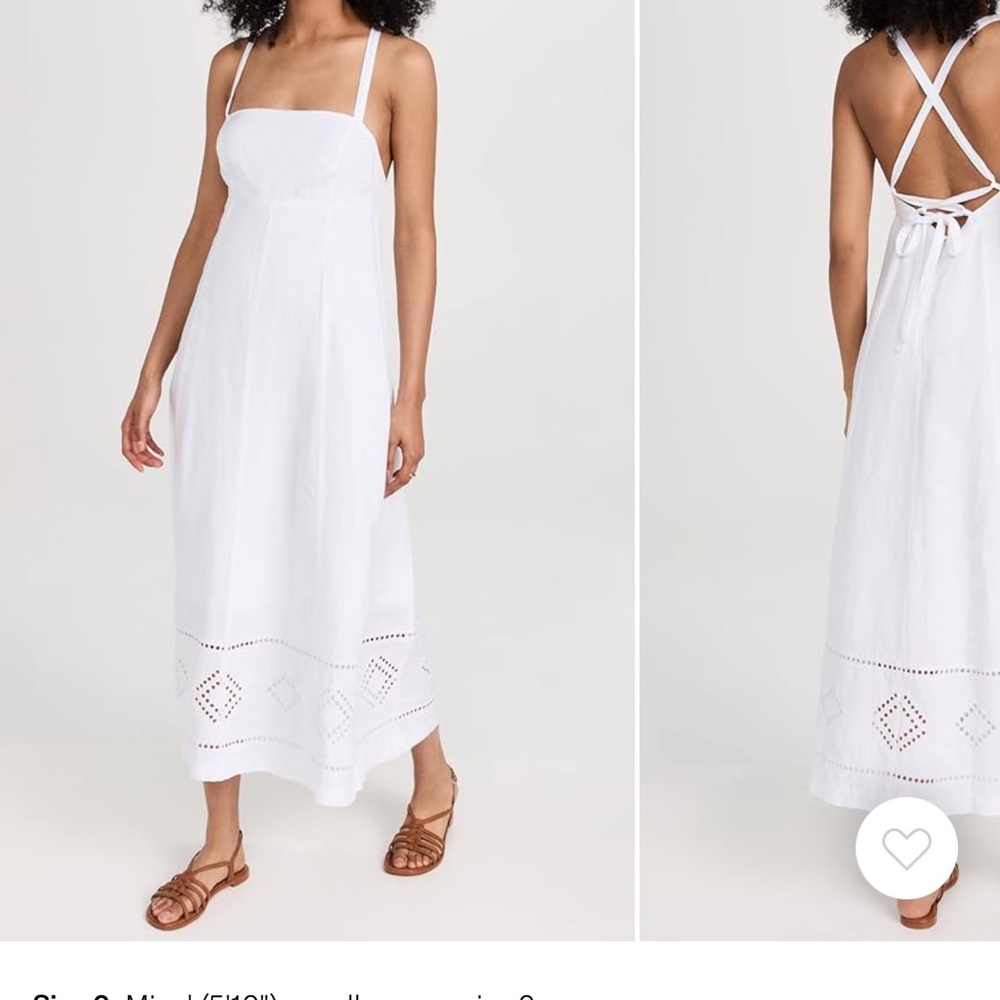 Madewell Eyelet Tie Back Cami Midi Dress